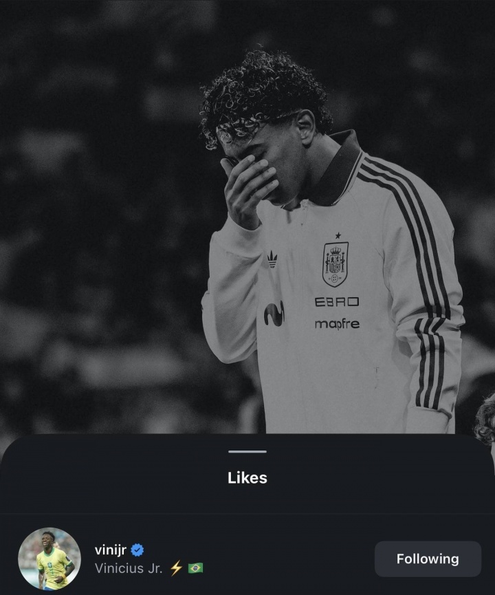 开云体育-维尼修斯点赞亚马尔谴责种族歧视帖文，前者曾多次遭遇种族歧视